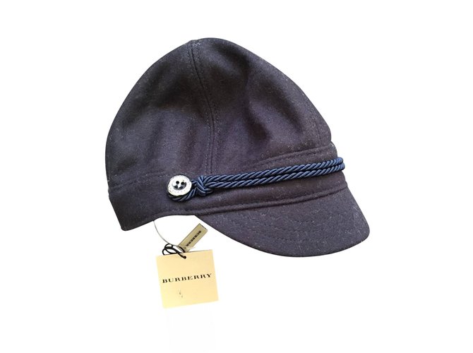 Burberry Hats Blue Wool  ref.5886