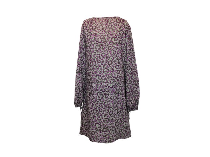 Bensimon Dresses Grey Purple Cotton  ref.6005