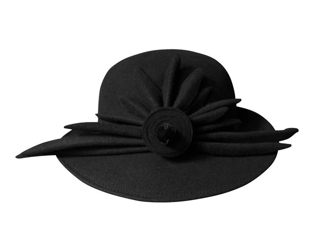 Lanvin Hats Black Wool  ref.6056