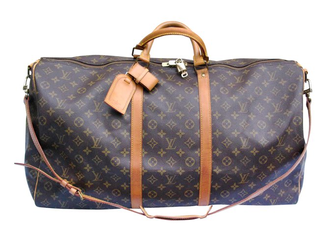 Keepall Louis Vuitton Travel bag Brown Leather ref.6070 - Joli Closet