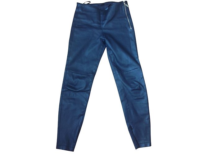 Pinko Lederhose Slim Schwarz