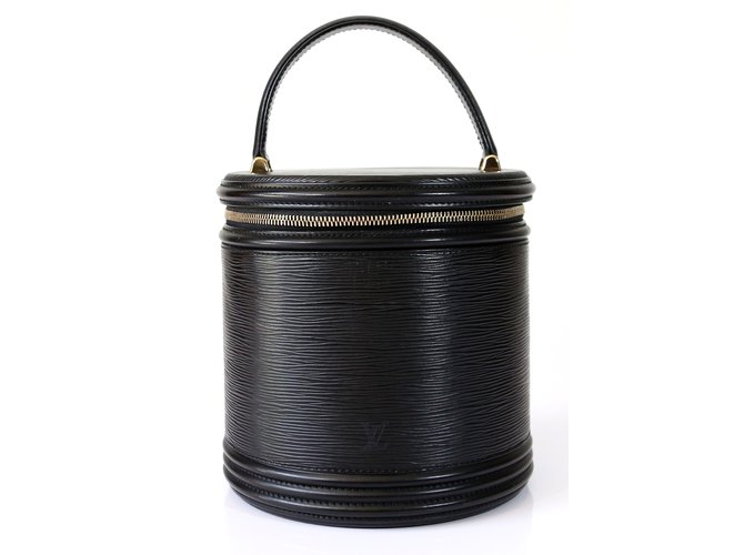 Cannes Louis Vuitton Handbags Black Leather  ref.6150