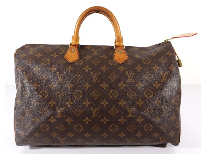 Speedy Louis Vuitton Handbags Brown Cloth  ref.6153