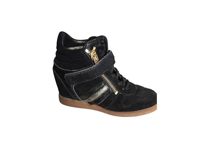 Baskets Serafini en daim de cerf noir