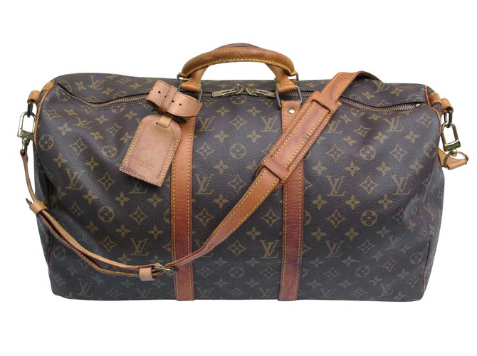 Keepall Louis Vuitton Travel bag Brown Leather  ref.6303