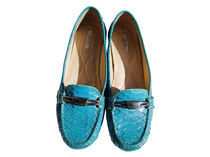 Geox Mocassins imitation python turquoise