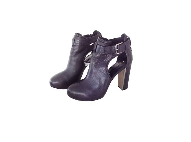 Bcbg Max Azria Black Leather Ankle Boots
