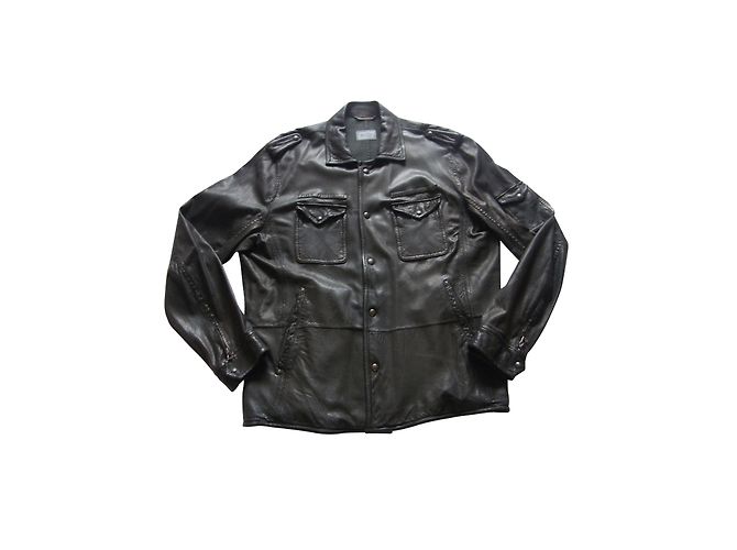 Hugo Boss Jacke aus schwarzem Lammleder XL