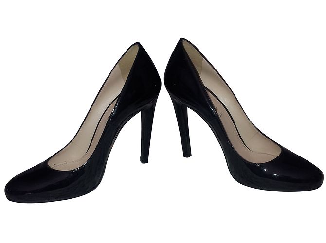 Prada Black Patent Leather Heels