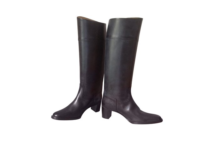 Hermès Boots Black Leather  ref.6409
