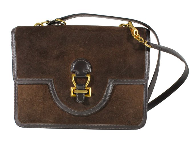 Hermès Handbags Brown Leather Deerskin  ref.6484