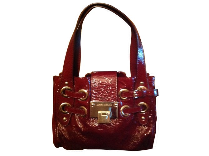 Jimmy Choo Handbags Dark red Patent leather  ref.6498