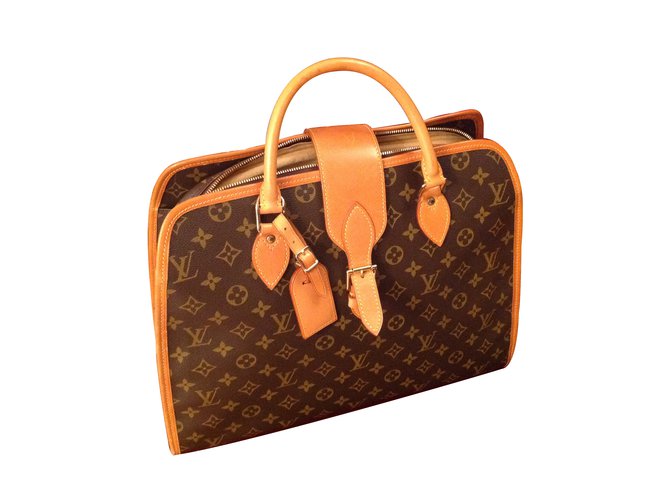 Rivoli Louis Vuitton Handbags Brown Leather  ref.6501