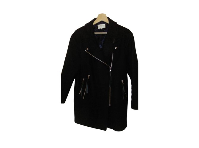 Sandro Coats, Outerwear Blue Wool  ref.6424