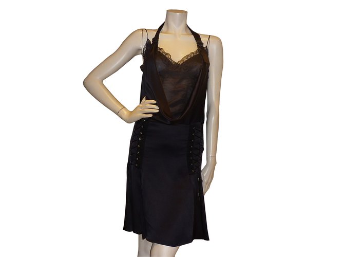 Christian Dior Dresses Ebony Silk  ref.6431