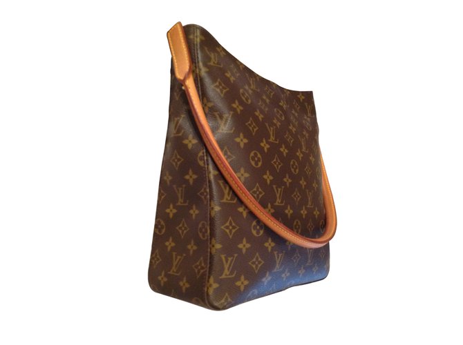 Looping Louis Vuitton Handbags Brown Leather  ref.6465