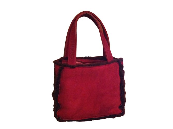 Chanel Handbags Dark red Lambskin  ref.6468