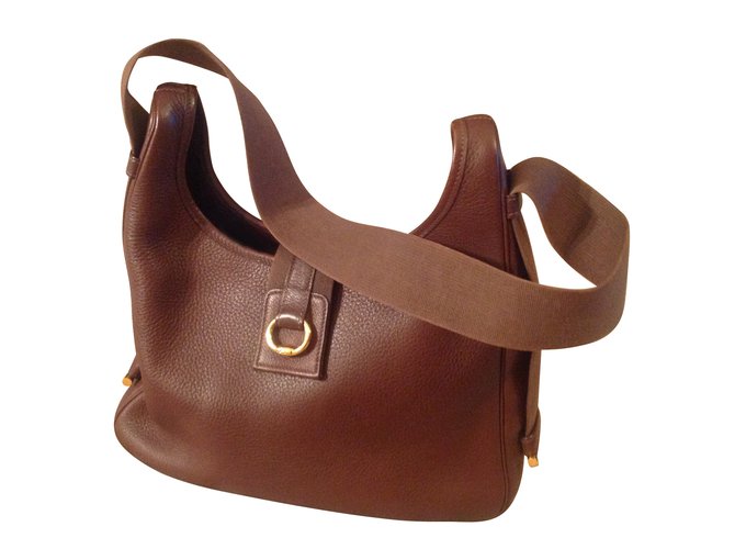 Hermès Handbags Brown Leather  ref.6543