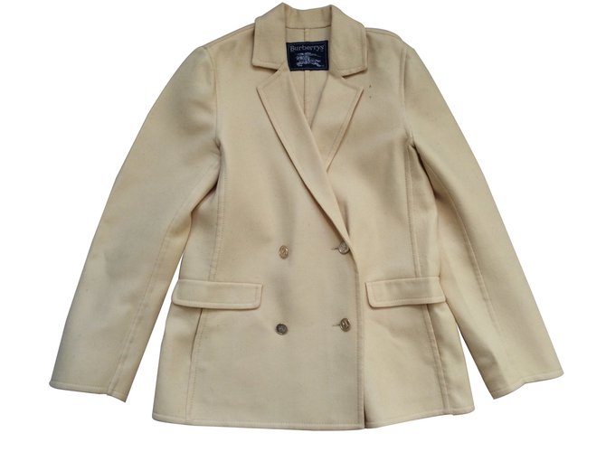 Burberry Jackets Yellow Wool  ref.6581