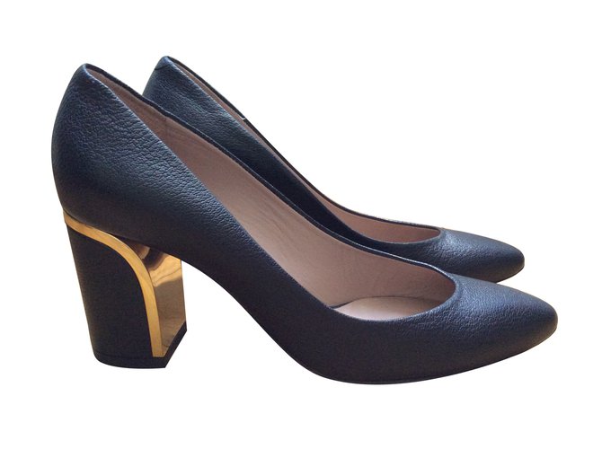 Chloé Heels Black Leather  ref.6609