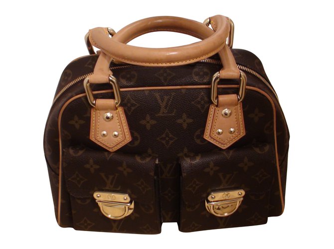 Manhattan Louis Vuitton Handbags Brown Leather  ref.6640