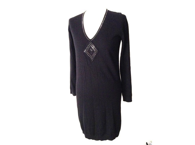 Eric Bompard Robes Cachemire Noir Ref.6691 - Joli Closet