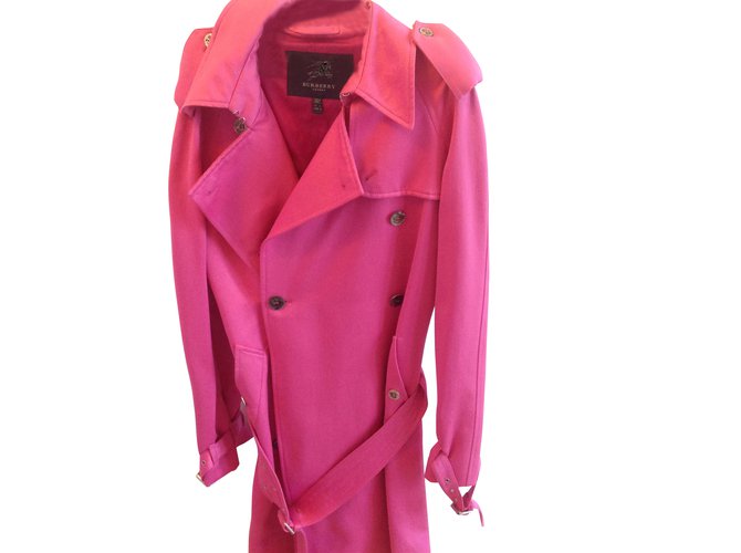 Burberry Trench coats Pink Cotton  ref.6708
