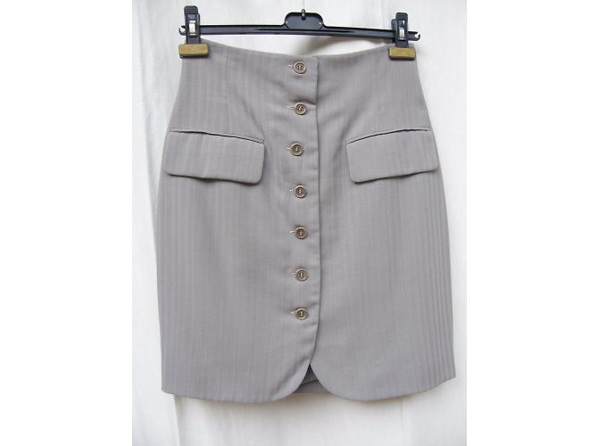 Falda Byblos de lana gris