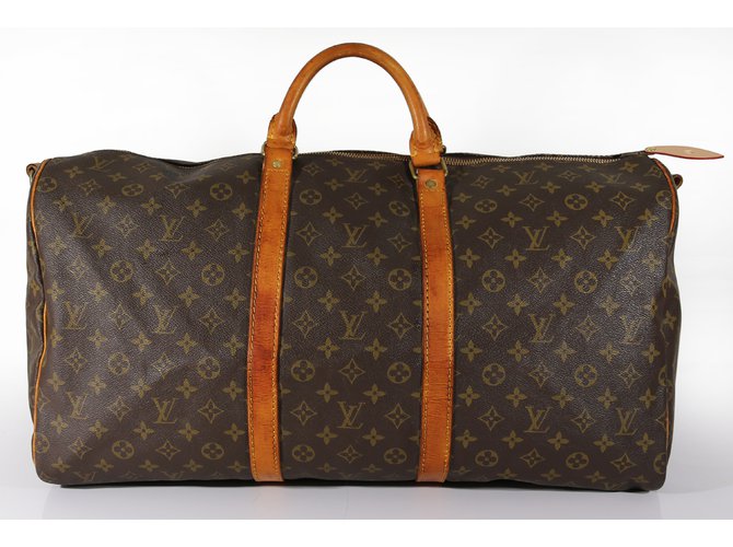 Keepall Louis Vuitton Travel bag Brown Cloth  ref.6811