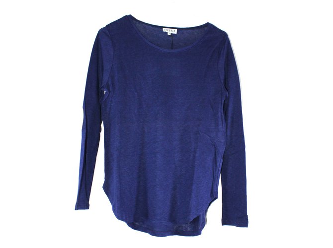 Claudie Pierlot Top t-shirt Lin Bleu  ref.6828