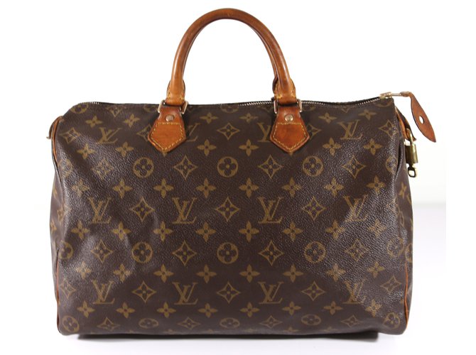 Speedy Louis Vuitton Handtaschen Braun Leinwand  ref.6841