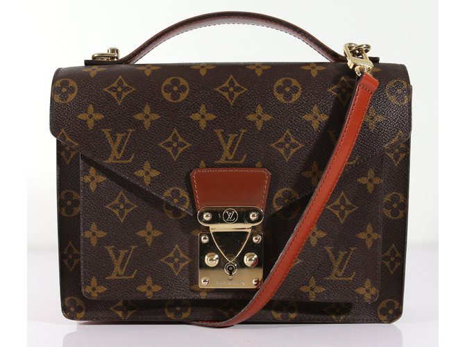 Monceau Louis Vuitton Handtaschen Braun Leinwand  ref.6843
