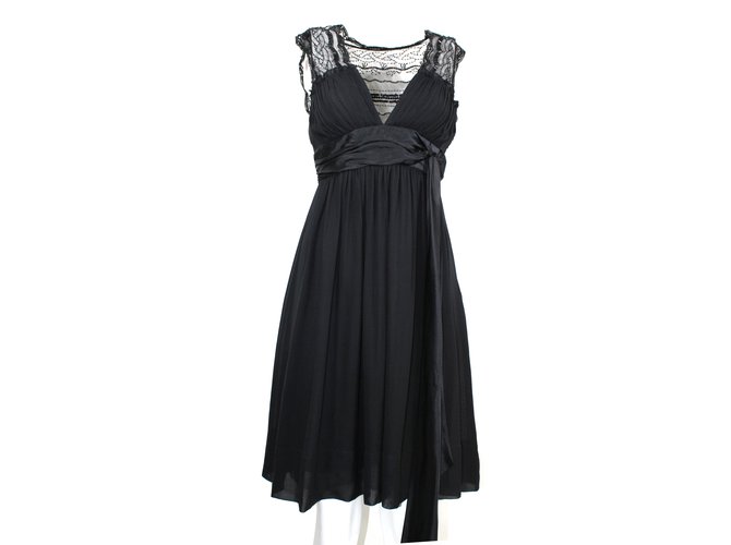 Bcbg Max Azria Dresses Black Polyester  ref.6915