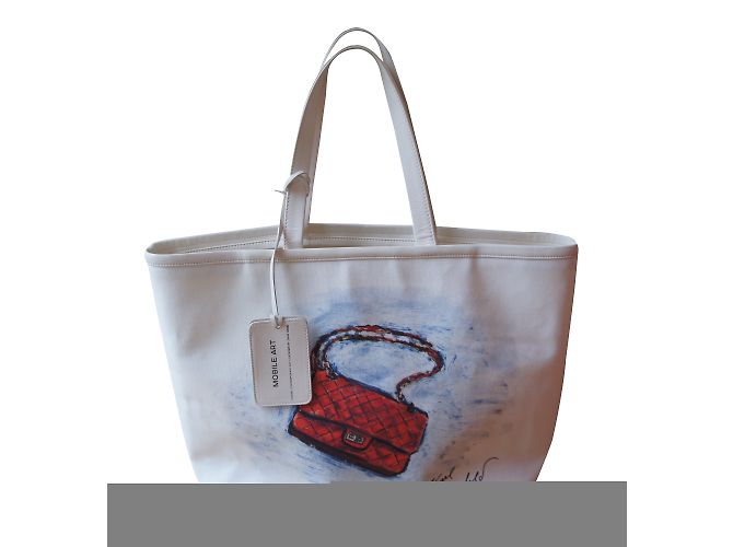 Chanel Totes Beige Tela