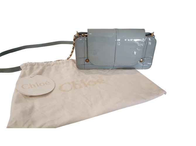 Chloé Clutch bags Blue Patent leather  ref.6995