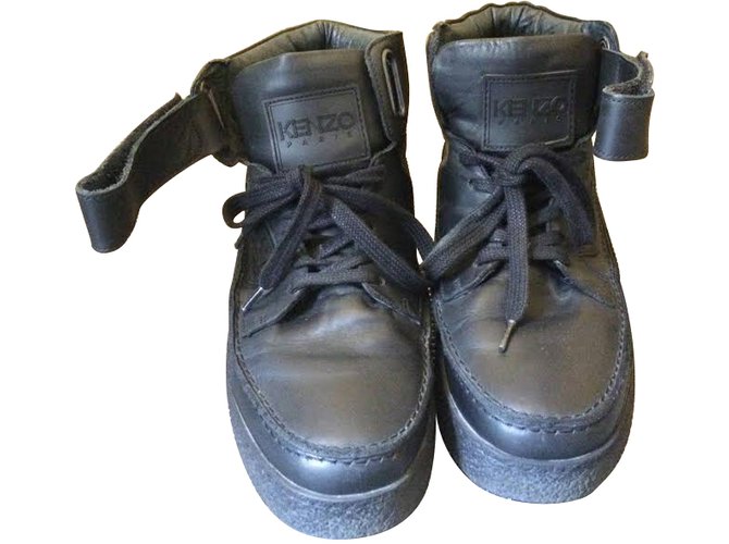 Kenzo Sneakers Black Leather  ref.7109