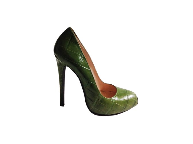 Giambattista Valli Heels Green Exotic leather  ref.7148