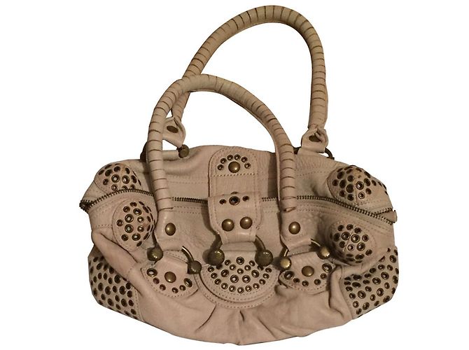Bolsa de mão Bcbg Max Azria em couro bege
