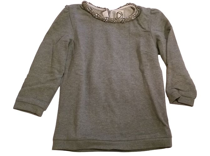 Top de algodón gris Dress Gallery
