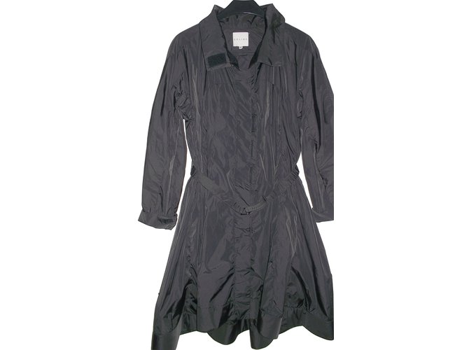 Céline Trench coats Black Polyester  ref.7215