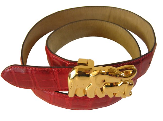 Cartier Belts Belts Exotic leather Red 