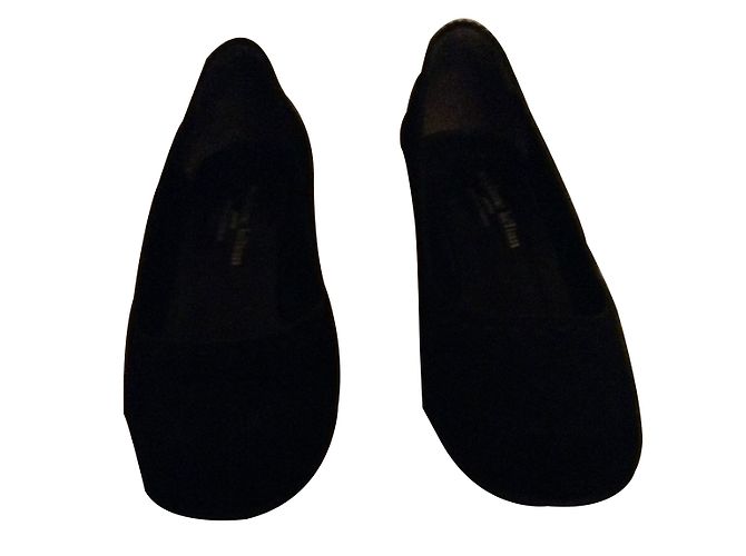 Mocassins à talon compensé Stéphane Kelian noir peau de cerf 38