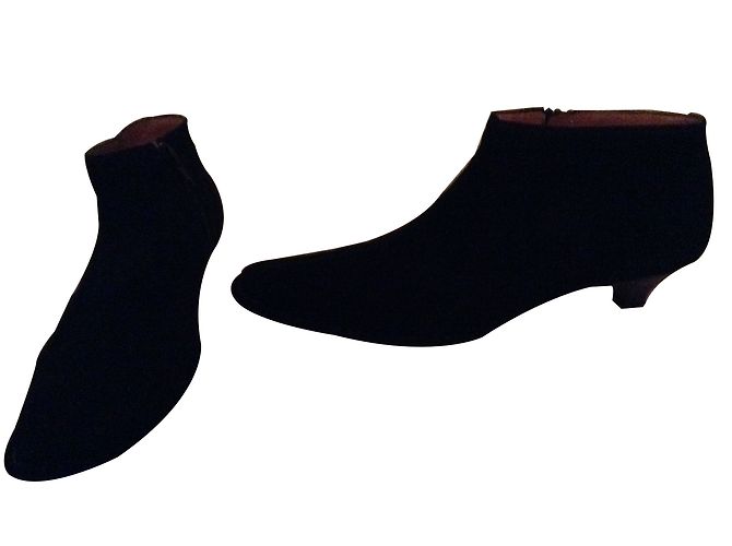 Autre Marque Botines Mosquitos de gamuza negra Negro