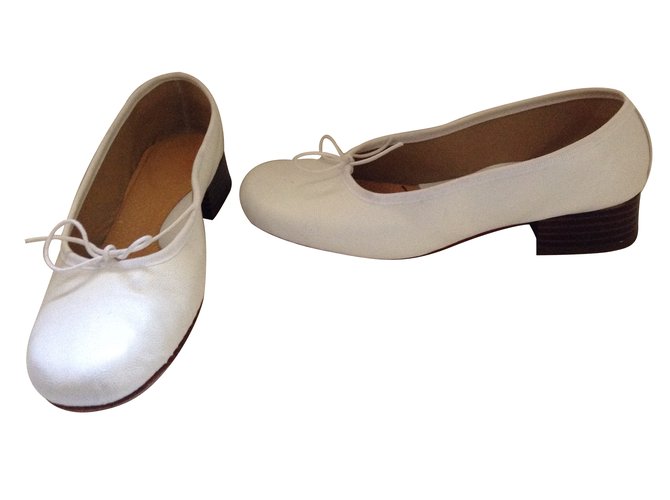 Repetto Zapatillas de ballet Blanco Cuero  ref.7361