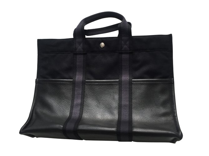 Hermès Handbags Blue Cloth  ref.7462
