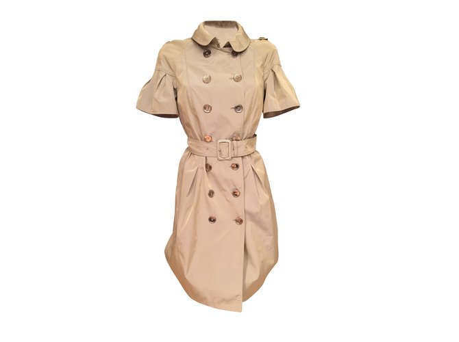 Burberry Trench Coats Bege Poliéster  ref.7489