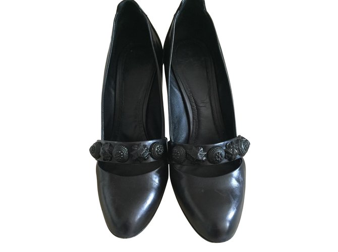 Burberry Heels Black Leather  ref.7518