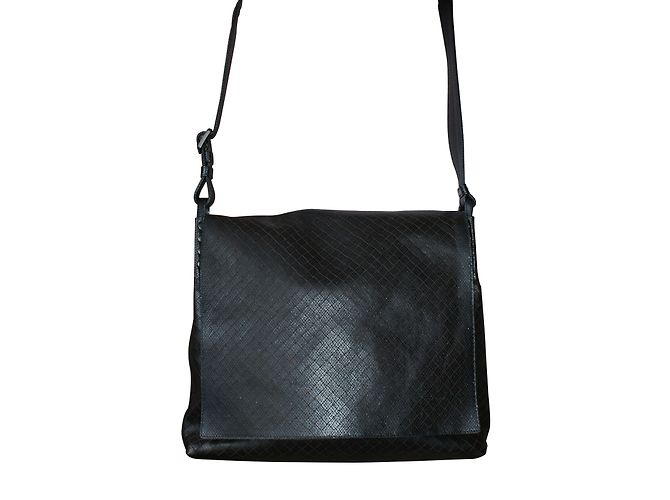 Borsa Messenger Bottega Veneta in pelle nera Nero