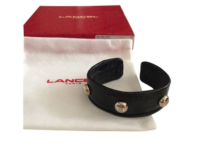 Lancel Bracelets Black Leather  ref.7560