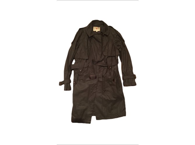 French Connection Trench Coats Caqui Algodão  ref.7650